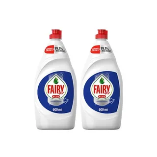 Fairy Plus Antibacterial Dishwashing Liquid Soap With Alternative Power To Bleach 2X600ml