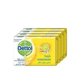 Dettol Fresh Anti bacterial Bar Soap 165g Pack of 4