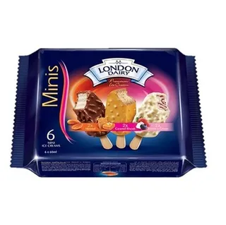 London Dairy Mini Almond Caramel Berries 6 x 60ml