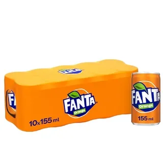 فانتا برتقالي مشروب غازي علبة 10 x 155ml