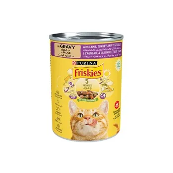 فريسكيز قط قطع لحم غنم ديك رومي وخضار 400g