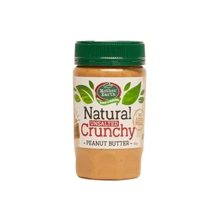 Mother Earth Peanut Butter Crunchy Natural 380g (No Sugar Added)