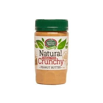 Mother Earth Peanut Butter Crunchy Natural 380g (No Sugar Added)