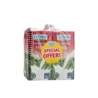 Lacnor Uht Milk Full Cream 4 x 1L