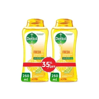 Dettol Fresh Antibacterial Body Wash 2X250ml