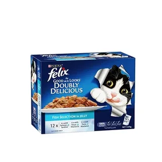 فيليكس - بالغ لذيذ جدا اختيار سمك في جيلي طعام قطط رطب (85g x 12pk)