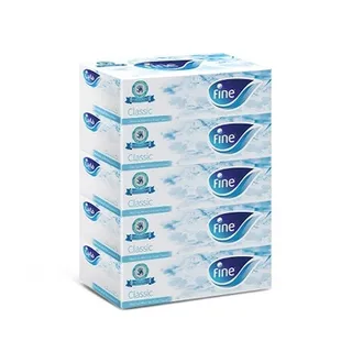 Fine classic facial tissue 200 x 2 ply 4 + 1 free