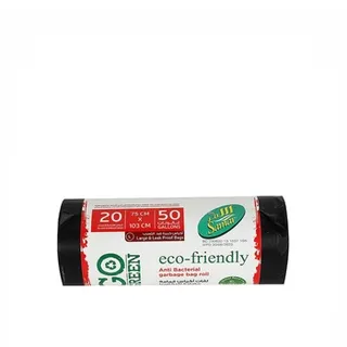 Samar Anti-Bacterial Garbage Bags Rolls 50 Gallons 75X103Cm 20'S