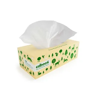 Caboo Flat Box Facial Tissue 120 Sheets
