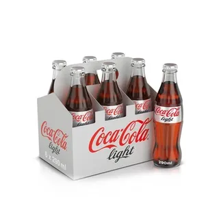 Coca-Cola Light Carbonated Soft Drink Glass Bottle 6 x 290ml