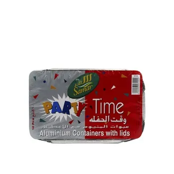 Samar Aluminium Containers With Lids Medium 10pcs