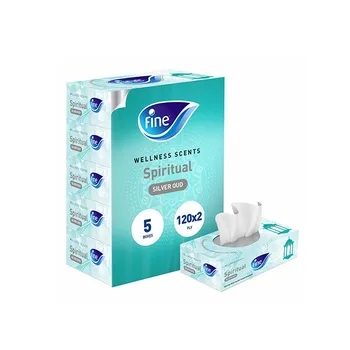 Fine Facial tissues Silver Oud 120 sheets X 2Ply Pack of 5