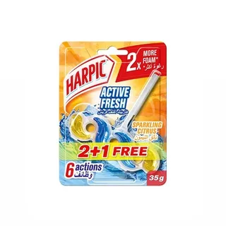 Harpic Active Fresh Sparkling Citrus 35g 2+1 Free