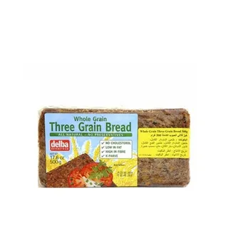 Delba Whole Gain 3 Grain Bread 500g