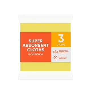 Sainsburys 3 Super Absorbent Cloths