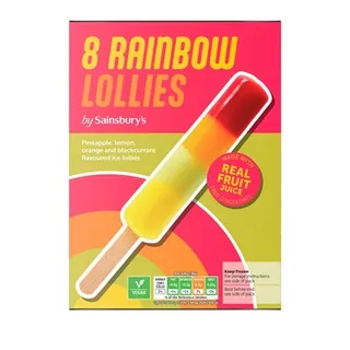 Sainsburys Rainbow Lollies 8s