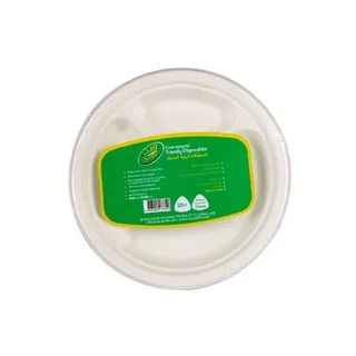 Samar biodegradable 10" 3 compartment plates 20s