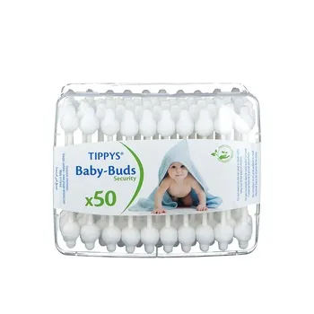 Tippys Cotton Tips for Babies 50 Paper Sticks