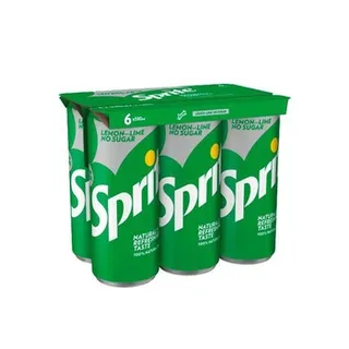 Sprite Zero Calories Carbonated Soft Drink 330ml Pack of 6