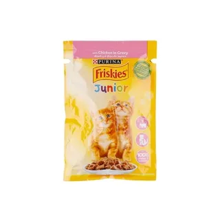 فريسكيز قط صغير دجاج قطع في مرق كيس 85G