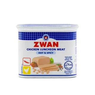Zwan Chicken Luncheon Meat Hot And Spicy 340g