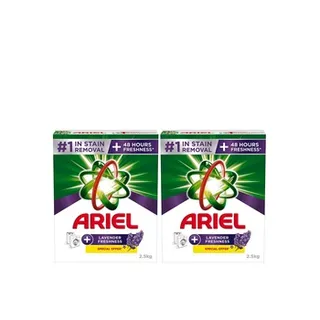 Ariel Laundry Detergent Powder Front Load Lavender 2.5kg Pack of 2