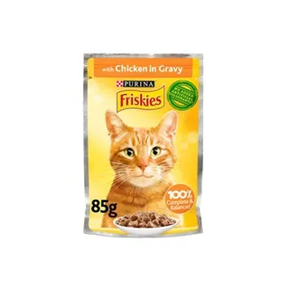 فريسكيز قط دجاج في مرق كيس 85g