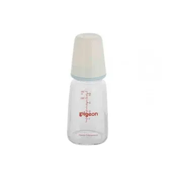 Pigeon Slim Neck Glass Bottle Clear Cap UltraSoft Bpa & Bps Free 120ml