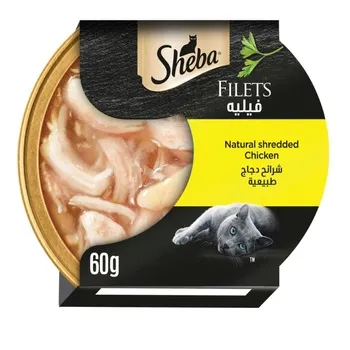 Sheba Filets Natural Shredded Chicken 60g