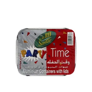 Samar Aluminium Containers With Lids Small 10pcs