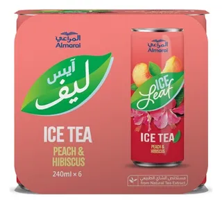 Almarai Ice Leaf Tea Peach Hibiscus 240ml Pack of 6