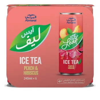 Almarai Ice Leaf Tea Peach Hibiscus 240ml Pack of 6