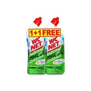 Wc Net Intense Mountain Fresh Toilet Cleaner 750ml (1+1 Free)