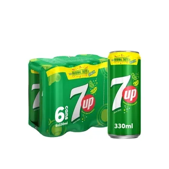 7up carbonated can soft drinks 330ml Pack of 6