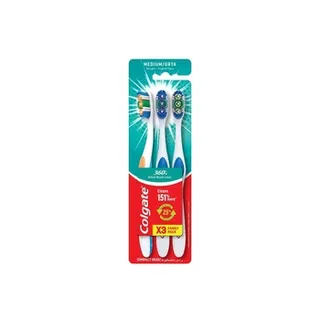 Colgate 360 Base Medium Toothbrush Value Pack Pack of 3