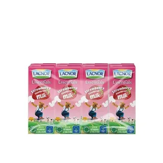 Lacnor Essentials Strawberry Flavoured Milk 8 x 180ml