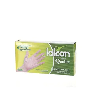 Falcon Vinyl Gloves Large 100 count
