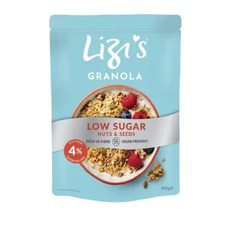 Lizis Granola Low Sugar Nuts and Seeds 500g