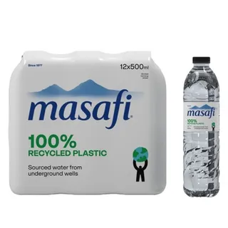 Masafi Mineral Water Recycled Pet Plastic 12 x 500ml