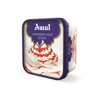 Amul Strawberry Magic Ice Cream 1Ltr