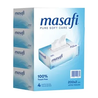 Masafi facial tissue Pure Soft Care (4 x 200 Sheets x 2 Ply)