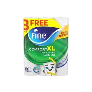 Fine Comfort Xl Toilet Rolls 2ply 9+3