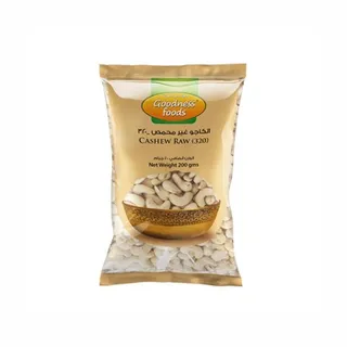 Goodness Foods Cashew Raw 320 200g
