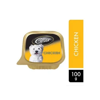 Cesar Chicken Wet Dog Food Can Foil Tray 100g