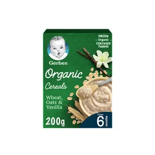 Gerber Organic Cereals Oat & Vanilla 200g