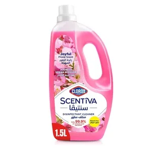 Clorox Scentiva Disinfectant Floor Cleaner 1.5 ltr Japanese Spring Blossom Kills 99.9% of Viruses and Bacteria Bleach Free