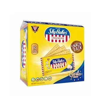 M.Y San Sky Flakes Crackers Garlic 10 x 25g