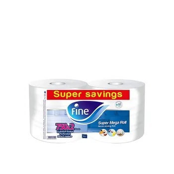 Fine Sterilized Paper Towel Mega Roll 750 Sheets 2 Ply Pack of 2