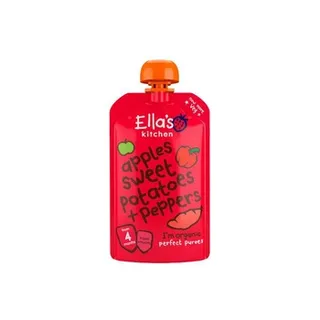 EllaS Kitchen Organic Puree Red Peppers Sweet Potatoes And Apples 120g
