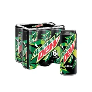 Mountain Dew Carbonated Soft Drink Cans 330ml x 6